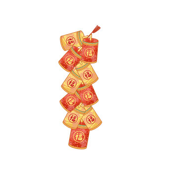 國(guó)潮風(fēng)過(guò)年鞭炮
