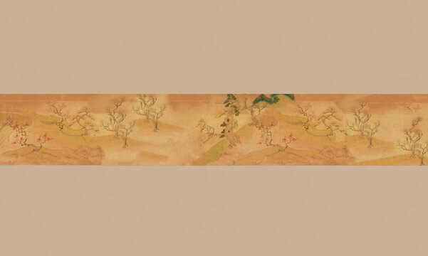 新中式復(fù)古松樹藝術(shù)壁畫