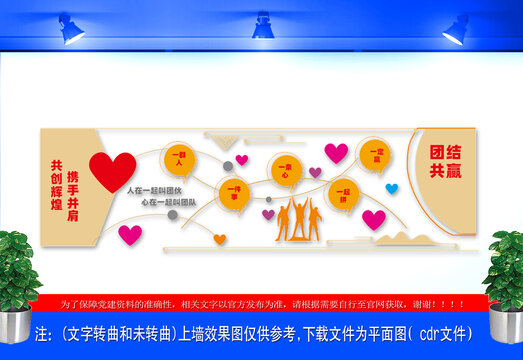 一群人一條心勵志文化墻