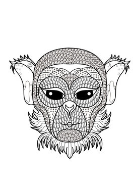 十二生肖猴插畫猴頭