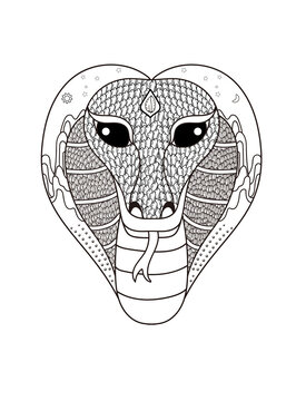 十二生肖蛇插畫蛇頭