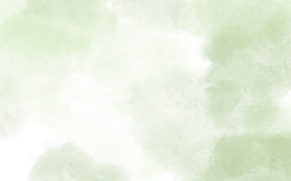 水彩筆刷暈染肌理清新綠色背景