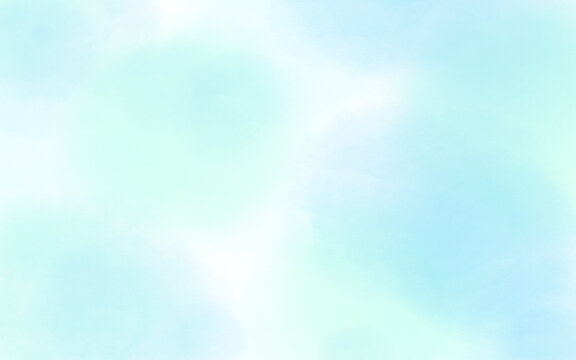 水彩筆刷暈染浸潤彌散青色背景