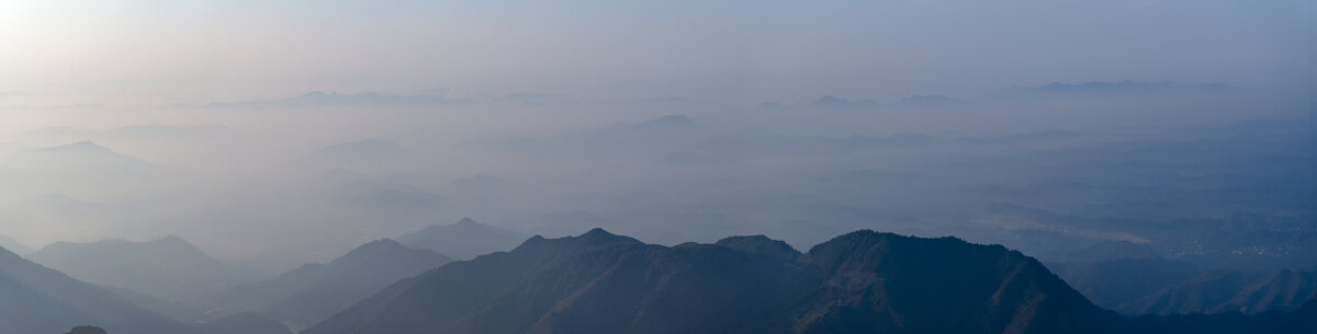 杭州临安指南村山峦高山晨曦