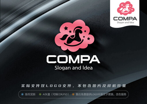 卡通木馬LOGO兒童