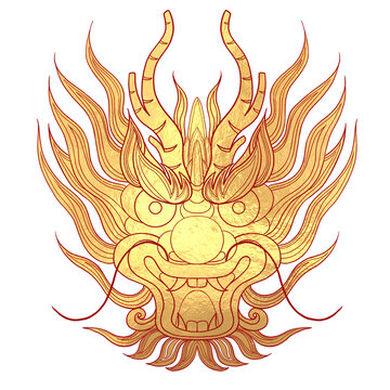 龍年金龍圖案