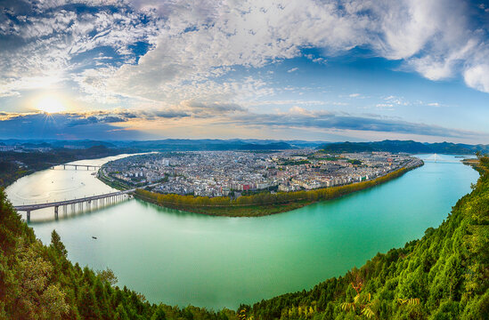 阆中古城全景