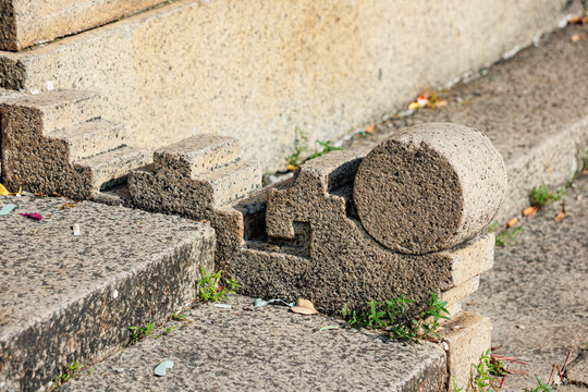 祠堂花岗岩石阶装饰