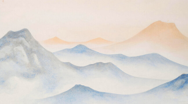 手繪遠(yuǎn)山