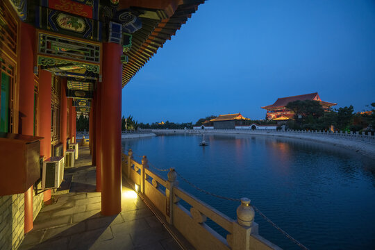 八仙过海会仙阁夜景