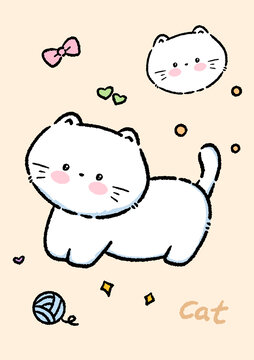 卡通可愛貓咪圖案
