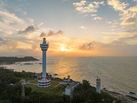 海南文昌木兰湾夕阳云霞