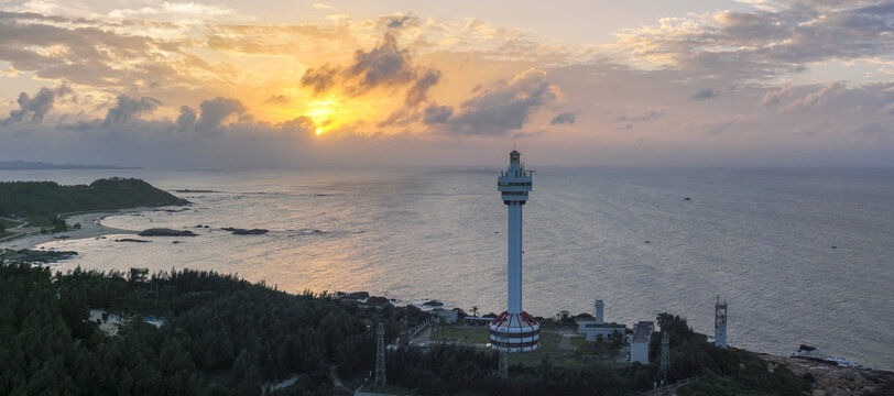 海南文昌木兰湾夕阳晚霞