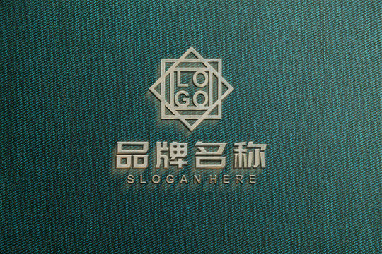 布纹底LOGO样机