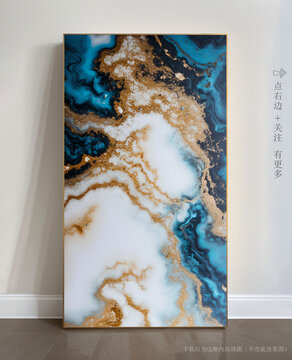 抽象大理石玄關(guān)裝飾畫