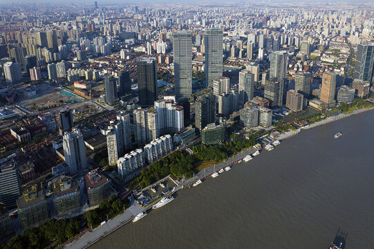 上海北外滩航拍城市建筑风光