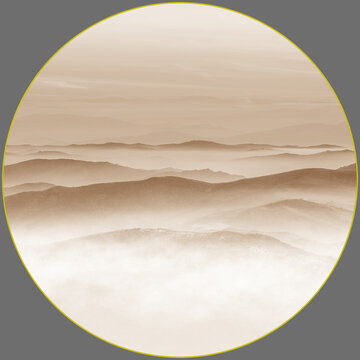 客廳山水壁畫