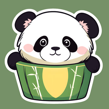 可愛熊貓卡通大熊貓