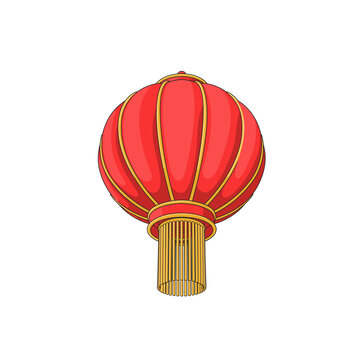 春節(jié)團圓婚慶燈籠中國風插畫