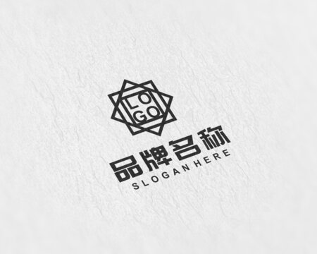 银色底LOGO样机