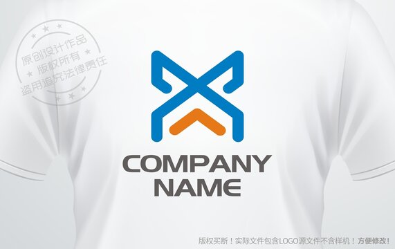 字母X设计logo