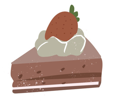 扁平草莓蛋糕