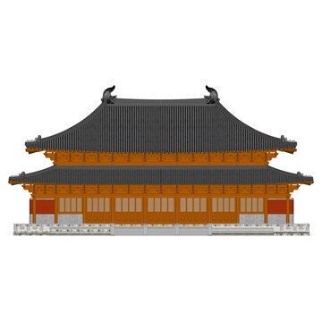 重檐廡殿正立面效果