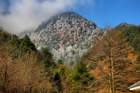 黄山山峦雪淞