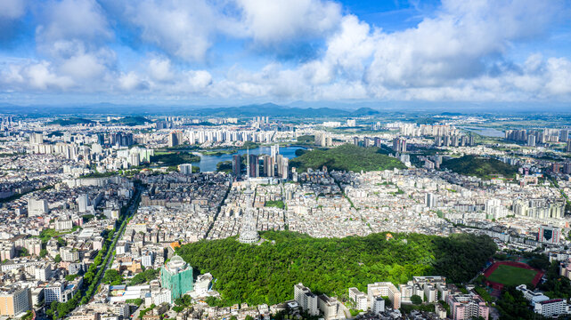 广东阳江城市风光航拍