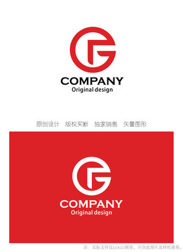 GF字母logo设计