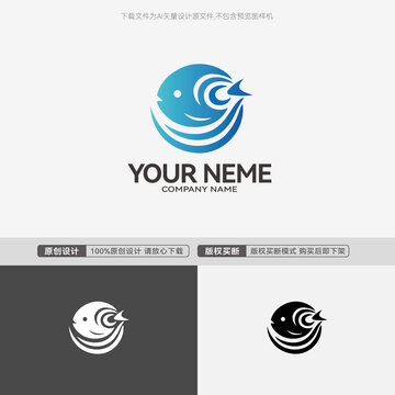 鱼LOGO设计