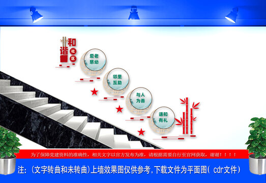 和谐社区楼道文化墙