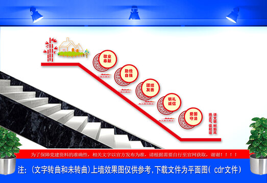 文明社区楼梯文化墙