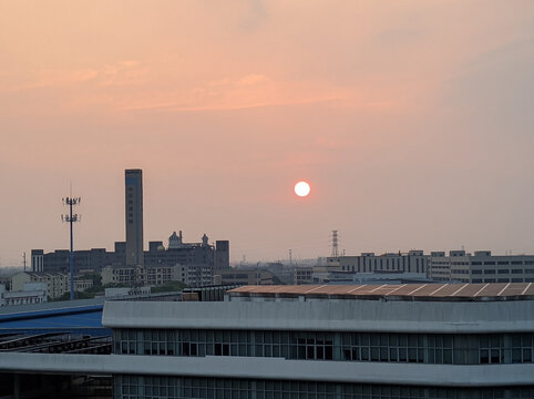 城市黄昏