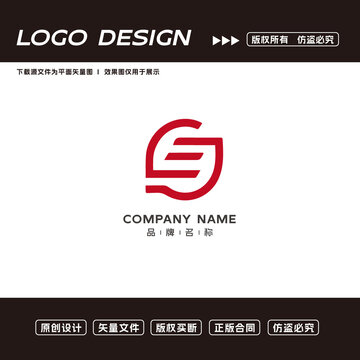 SJ字母logo标志