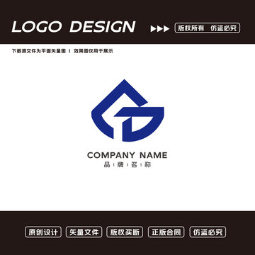 CD字母logo标志