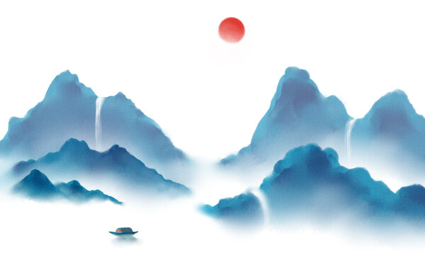 水墨山水風景
