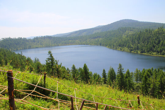 阿尔山的湖景