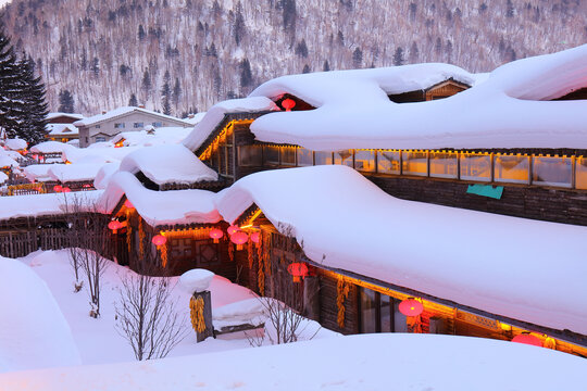 雪乡夜景