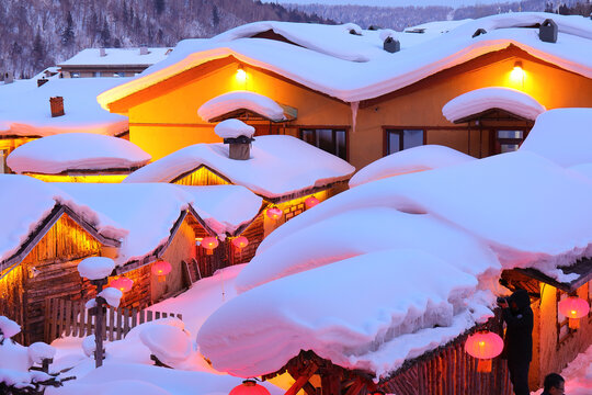 雪乡夜景