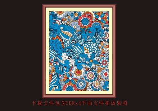 矢量底紋素材民族花紋