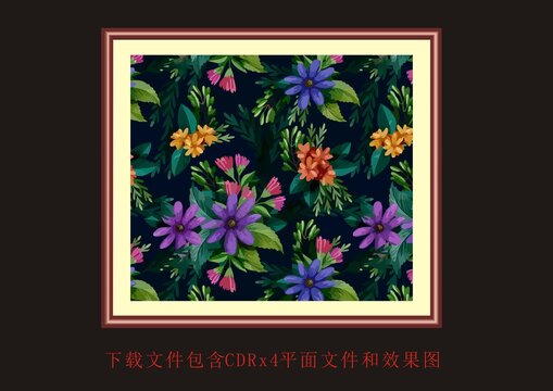 矢量植物花草素材装饰画