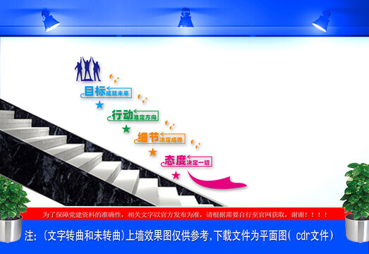 企业楼梯文化墙