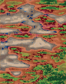 底纹地毯迷宫图案