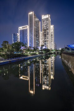 杭州欧美金融城夜景