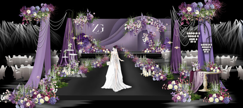 小众紫色婚礼