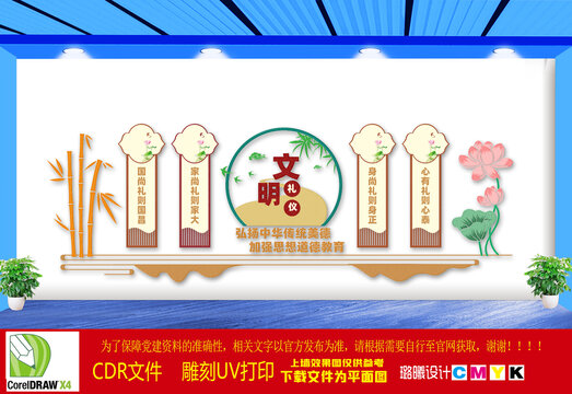 學(xué)校文明禮儀文化墻
