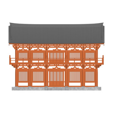 唐風(fēng)懸山樓房正立面效果