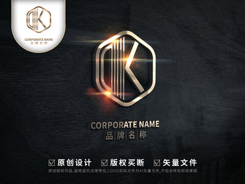K字母健身標(biāo)志