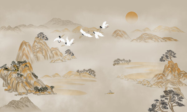 新中式山水畫(huà)